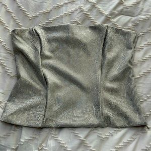 Sparkling strapless tank